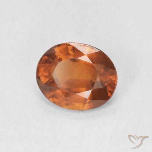 granate hessonita Naranja rojizo natural de 1.41 ct, Ovalada, VS
