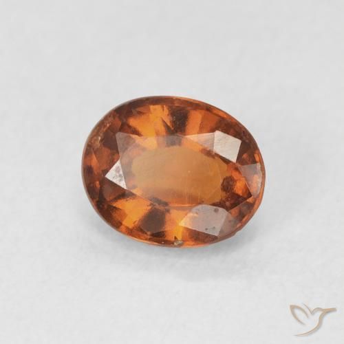 granate hessonita Medium Dark-Orange natural de 1.23 ct, Ovalada, VS