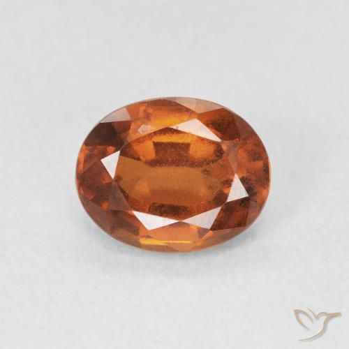 1.59ct Natural Medium Dark-Orange Granate Hessonita, Ovalada, VS