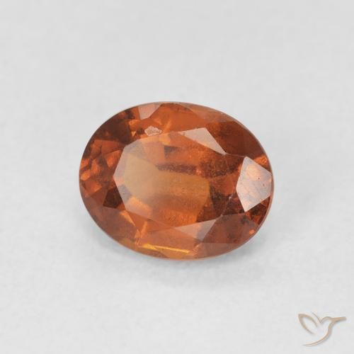 granate hessonita Medium Dark-Orange natural de 1.59 ct, Ovalada, VS