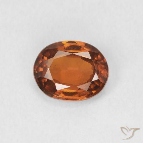 1.21ct Natural Ámbar naranja Granate Hessonita, Ovalada, VS