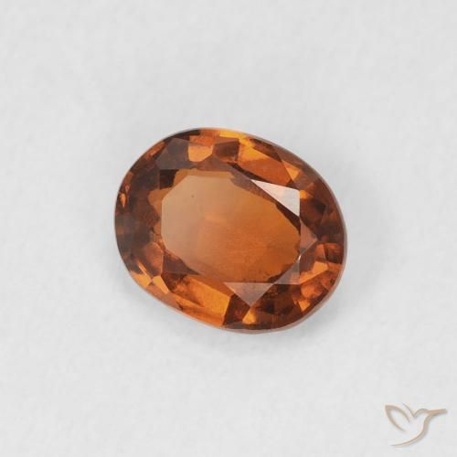 granate hessonita Ámbar naranja natural de 1.21 ct, Ovalada, VS
