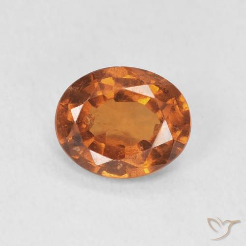 1.36ct Natural Medium Dark-Orange Granate Hessonita, Ovalada, VS