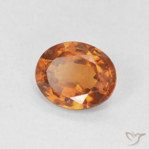 granate hessonita Medium Dark-Orange natural de 1.36 ct, Ovalada, VS