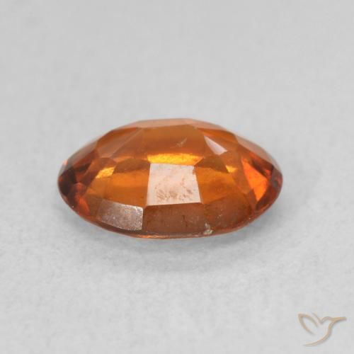 granate hessonita Naranja oscuro natural de 1.26 ct, Ovalada, VS-SI