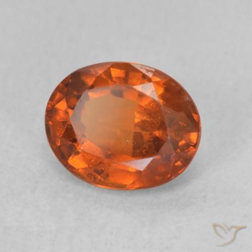 granate hessonita Ámbar naranja natural de 1.39 ct, Ovalada, VS-SI
