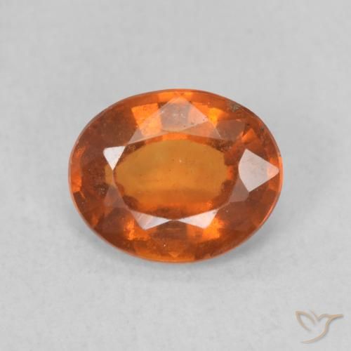 1.15ct Natural Medium Dark-Orange Granate Hessonita, Ovalada, VS-SI