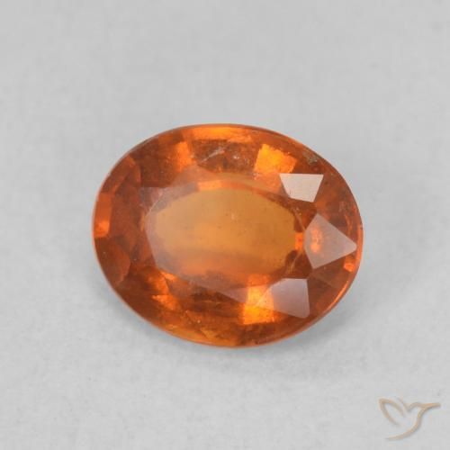 granate hessonita Medium Dark-Orange natural de 1.15 ct, Ovalada, VS-SI