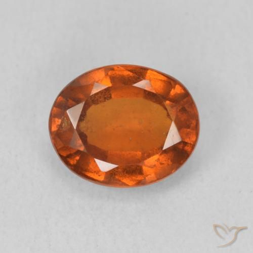 1.82ct Natural Ámbar naranja Granate Hessonita, Ovalada, VS-SI
