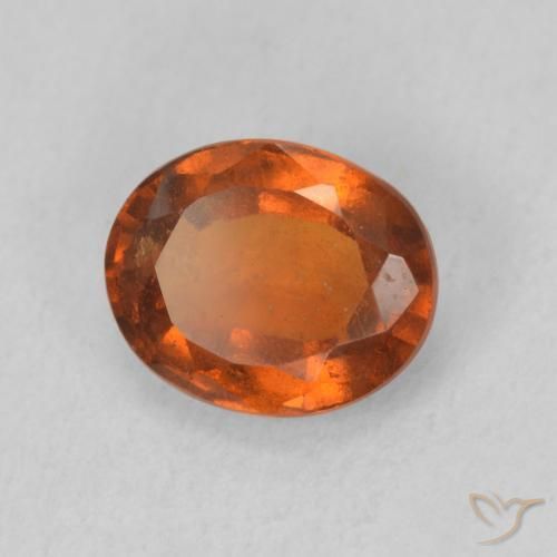 granate hessonita Ámbar naranja natural de 1.82 ct, Ovalada, VS-SI