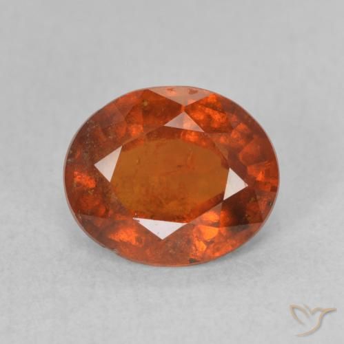 1.85ct Natural Naranja medio Granate Hessonita, Ovalada, VS-SI