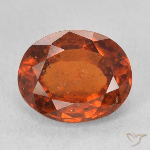 2.59ct Natural Naranja medio Granate Hessonita, Ovalada, VS-SI