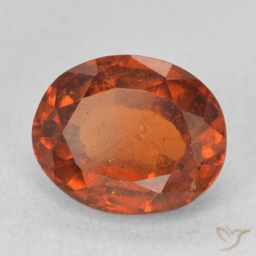 granate hessonita Naranja medio natural de 2.59 ct, Ovalada, VS-SI