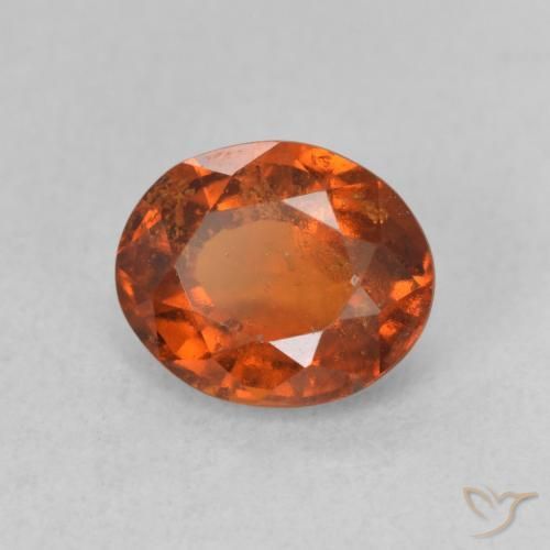 granate hessonita Naranja rojizo natural de 1.65 ct, Ovalada, VS-SI