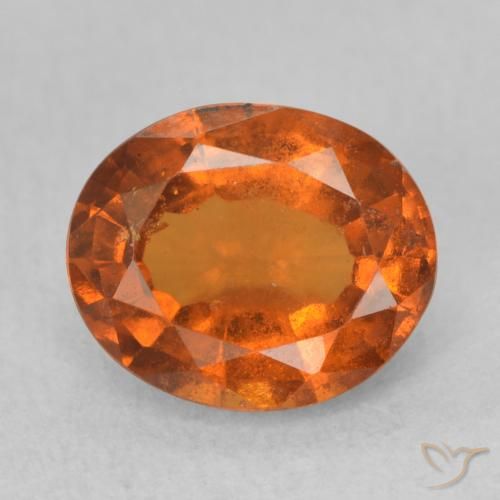 2.23ct Natural Naranja rojizo Granate Hessonita, Ovalada, VS-SI
