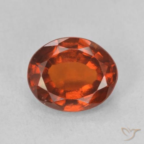 1.99ct Natural Naranja fuego Granate Hessonita, Ovalada, VS-SI