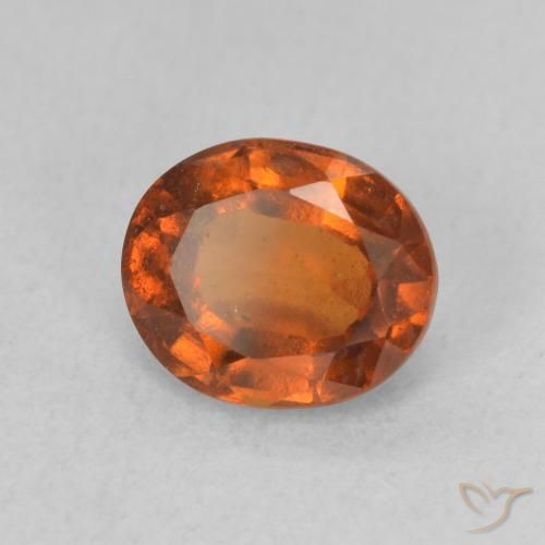 granate hessonita Ámbar naranja natural de 1.78 ct, Ovalada, VS-SI