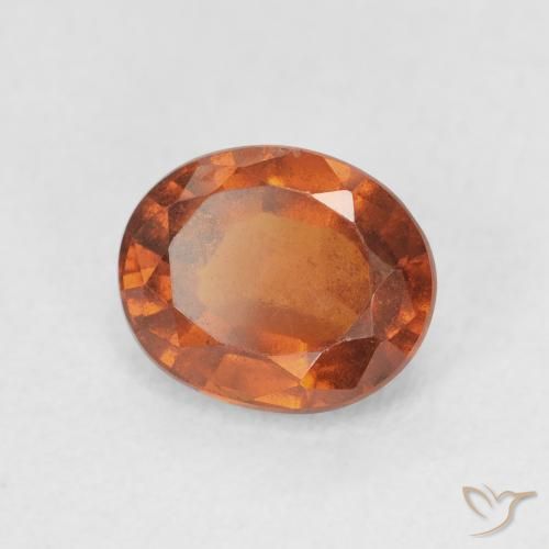 granate hessonita Naranja rojizo natural de 1.94 ct, Ovalada, VS