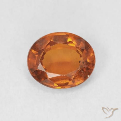 1.32ct Natural Naranja oscuro Granate Hessonita, Ovalada, VS