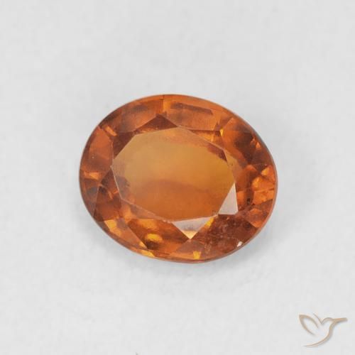 granate hessonita Naranja oscuro natural de 1.32 ct, Ovalada, VS