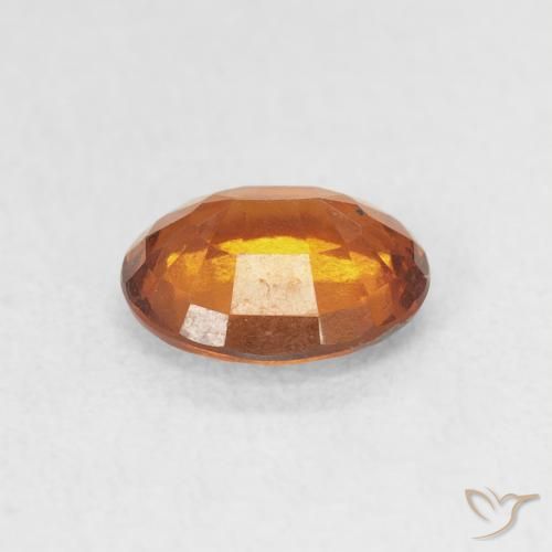 granate hessonita Naranja oscuro natural de 1.32 ct, Ovalada, VS