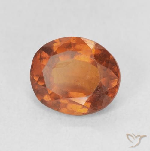 granate hessonita Naranja rojizo natural de 2.36 ct, Ovalada, VS