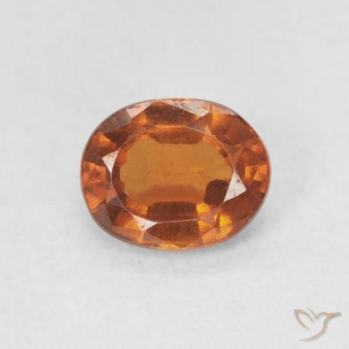 1.18ct Natural Medium Dark-Orange Granate Hessonita, Ovalada, VS
