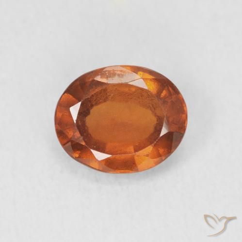 1.48ct Natural Naranja rojizo granate hessonita, Ovalada, VS