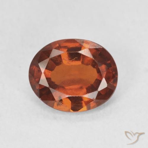 1.81ct Natural Naranja oscuro Granate Hessonita, Ovalada, VS