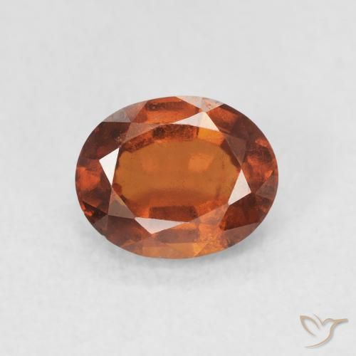 1.39ct Natural Ámbar naranja Granate Hessonita, Ovalada, VS