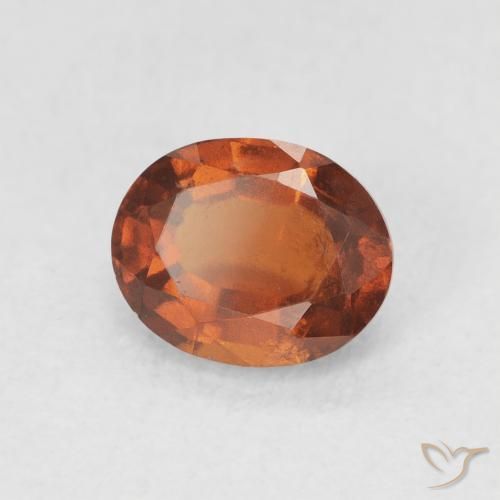granate hessonita Ámbar naranja natural de 1.39 ct, Ovalada, VS