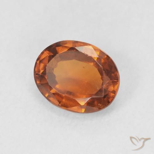 granate hessonita Naranja oscuro natural de 1.63 ct, Ovalada, VS
