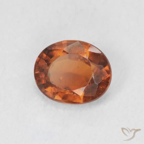 granate hessonita Naranja oscuro natural de 1.16 ct, Ovalada, VS