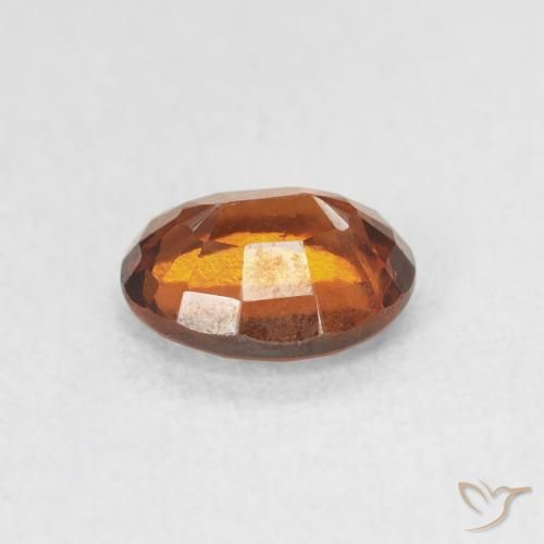 granate hessonita Naranja oscuro natural de 1.16 ct, Ovalada, VS