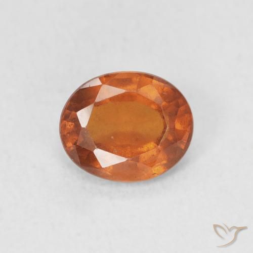 1.27ct Natural Ámbar naranja Granate Hessonita, Ovalada, VS