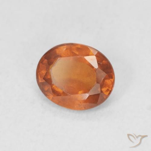 granate hessonita Ámbar naranja natural de 1.27 ct, Ovalada, VS