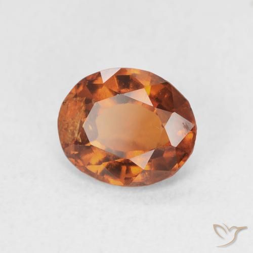 granate hessonita Ámbar naranja natural de 1.44 ct, Ovalada, VS-SI