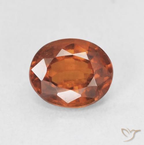 1.84ct Natural Naranja oscuro Granate Hessonita, Ovalada, VS-SI