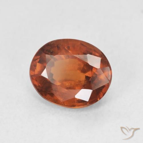 granate hessonita Naranja oscuro natural de 1.84 ct, Ovalada, VS-SI