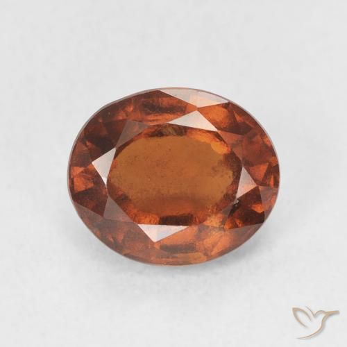 2.25ct Natural Naranja oscuro Granate Hessonita, Ovalada, VS