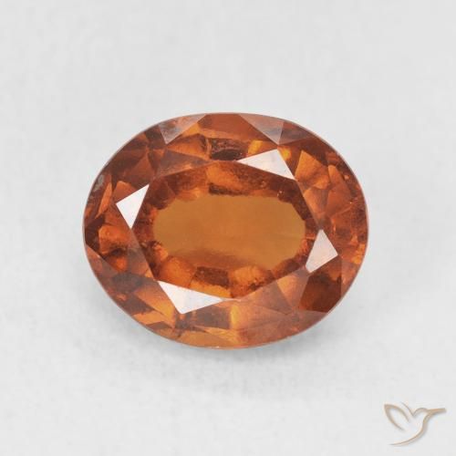 2.18ct Natural Ámbar naranja Granate Hessonita, Ovalada, VS