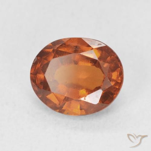 granate hessonita Ámbar naranja natural de 2.18 ct, Ovalada, VS