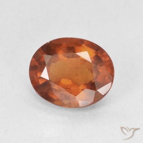 granate hessonita Naranja oscuro natural de 1.81 ct, Ovalada, VS