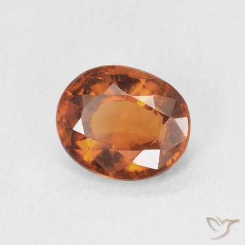 granate hessonita Medium Dark-Orange natural de 1.48 ct, Ovalada, VS