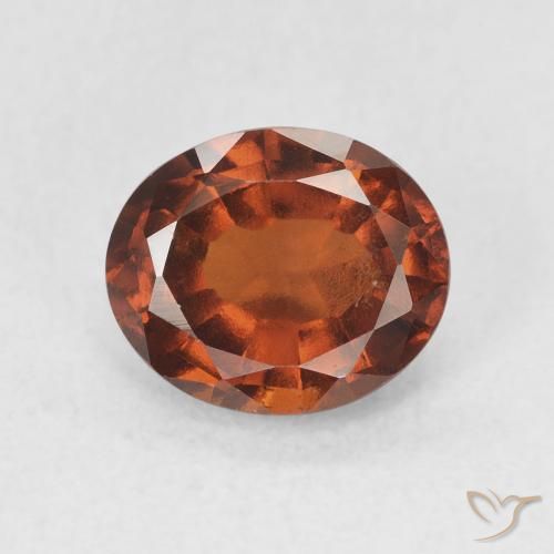 2.14ct Natural Medium Dark-Orange Granate Hessonita, Ovalada, VS