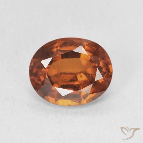 1.93ct Natural Naranja rojizo Granate Hessonita, Ovalada, VS