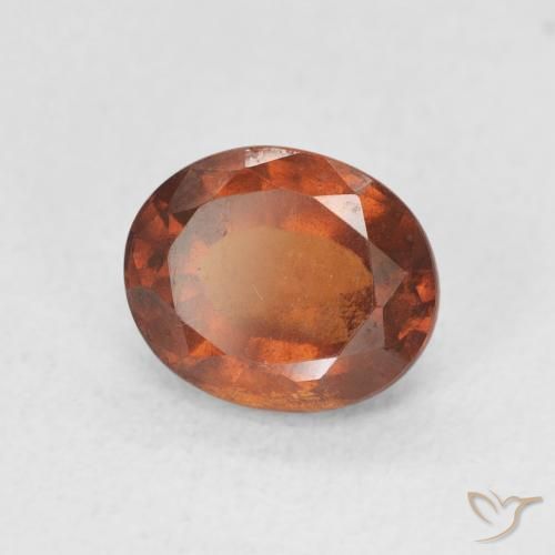 granate hessonita Naranja rojizo natural de 1.87 ct, Ovalada, VS