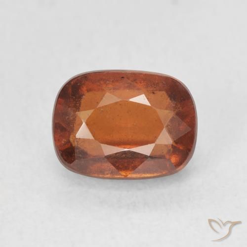 2.51ct Natural Ámbar naranja granate hessonita, Forma Cojín, VS