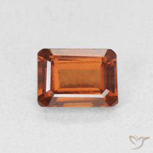 1.28ct Natural Naranja medio granate hessonita, corte esmeralda, VVS-VS