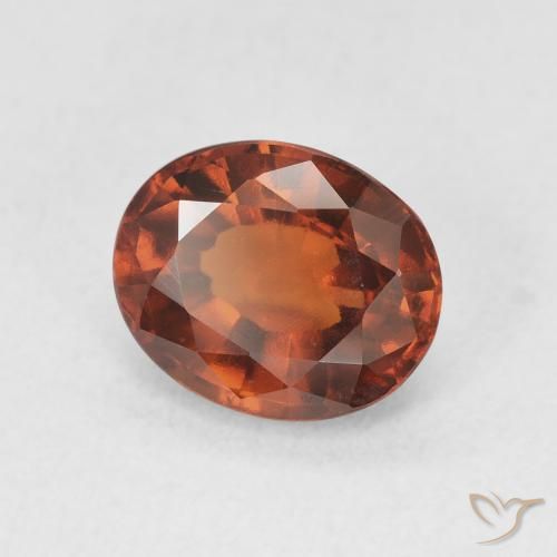 granate hessonita Naranja oscuro natural de 2.52 ct, Ovalada, VVS-VS